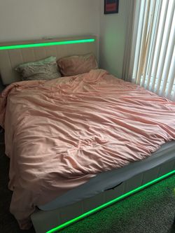 Queen Size Bed Frame LED Lights