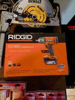 1/2" Impact Wrench Kit Ridgid 18v