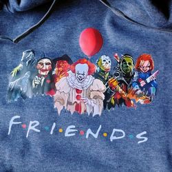New Horror Gray Friends Chucky IT & More Hoodie X2 Mens Sweater 