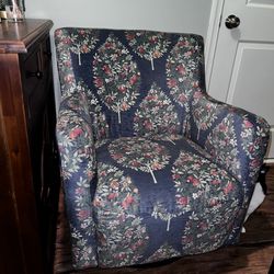 Floral Swivel Chair