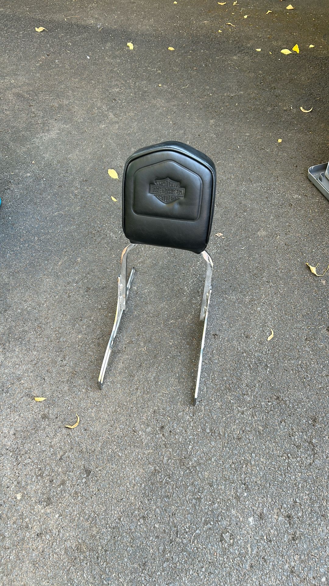 Vintage Harley Davidson Sissy Bar Padded Back Rest With Harley Logo