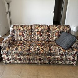 FREE SOFA COUCH with 2 Wood End Tables (real Wood) 