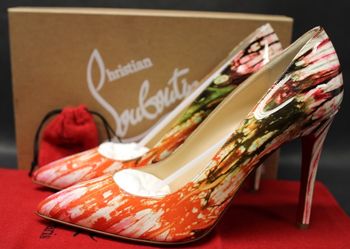 NEW CHRISTIAN LOUBOUTIN Pigalle 100 Patent Basin Pompadour Women's Heel - 39.5 EU & 9.5 US