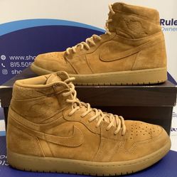 Size 12M|Reconditioned Air Jordan 1 High Wheat Men’s Size 12