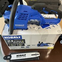 Kobalt 24V Max Brushless Chainsaw Kit