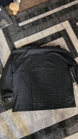 Essentials Black Long Sleeve Shirt Size Large