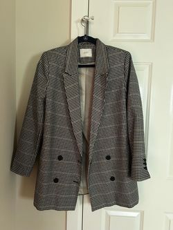 JUST Black & White Gingham Blazer