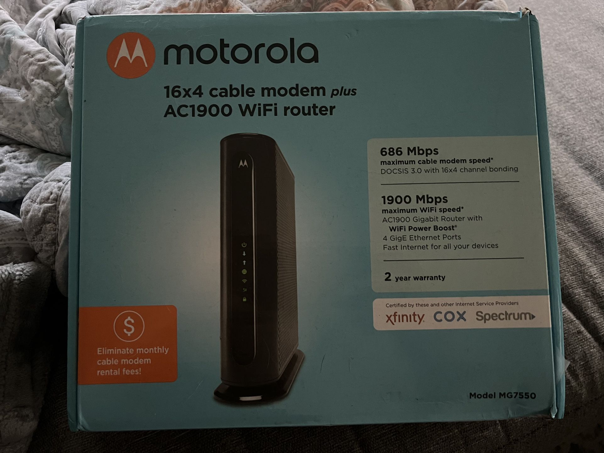 Motorola AC 1900 WiFi Router (Xfinity/Comcast Compatible)