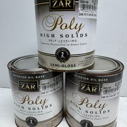 3 Interior Oil Base Poly High Solids Semi Gloss. $10 Takes All 3. Must Pickup