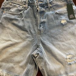 Women's High Rise Cut-Off Jean Shorts - Wild Fable™ Button Front Size 10
