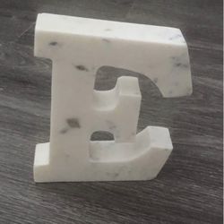 Creative Home heavy Natural Marble Stone Letter E