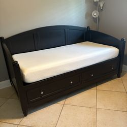 Twin Daybed Wood- Black- Pottery Barn Like