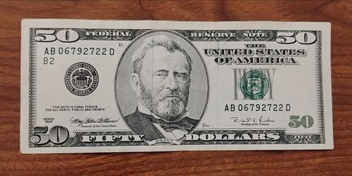 1996 Series US $50 Federal Reserve Note