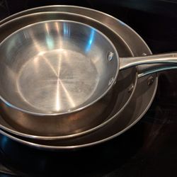 Frigidaire Stainless Steel Frying Pans Set Of 3