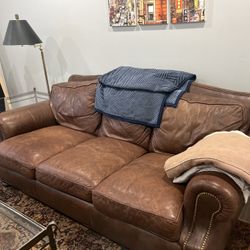 Extremely Cozy, Brown Leather Couch