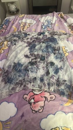 Floral Lace Mesh Top Brittany Black