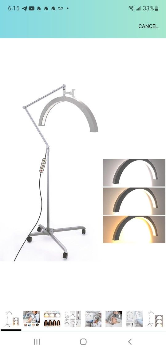 BRAND NEW..CHICLUX Half Moon Light for Lash Extension, Lash Light for Eyelash Tech, LED Lash Lamp fo