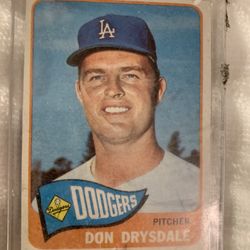 Don Drysdale Baseball Card 59 Years Old From 1965 