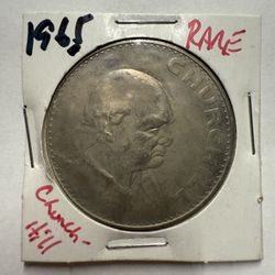 1965 CROWN COIN ISSUED TO COMMEMORATE THE DEATH OF SIR WINSTON CHURCHILL