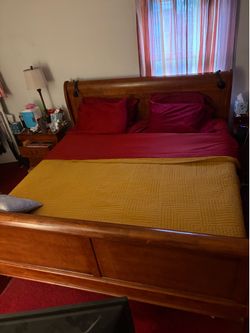 Solid wood KING size bed