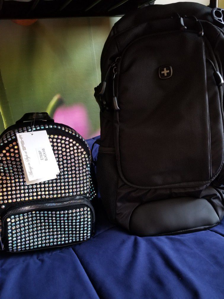 Swiss+Gear Backpack and Rhinestone Mini Bag 