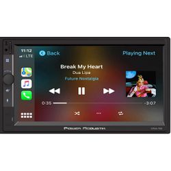 Power Acoustik Car Stereo Combo | Car Play/Android Auto Receiver & (4) 6.5" Speakers | 7" HD LCD with Capacitive Touchscreen & Bluetooth | Double Din 