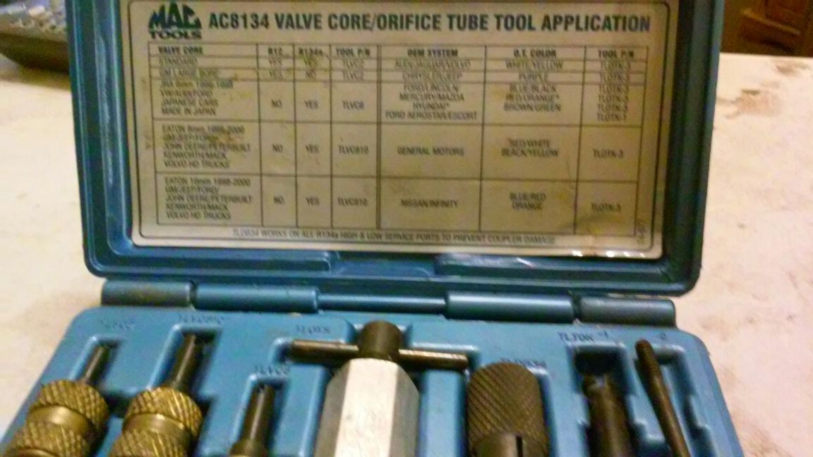 Mac tools ac8134 valve core/orifice tube tool