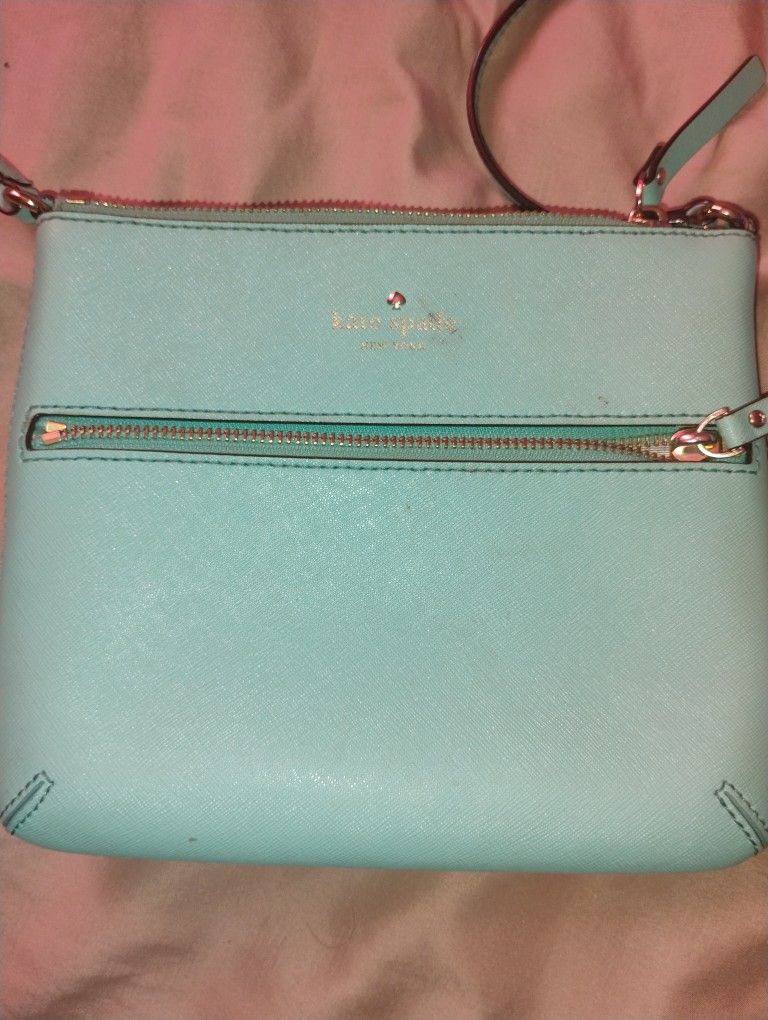 Kate Spade Seafoam Blue Crossbody Purse Just Like New $30 Or Best Offer