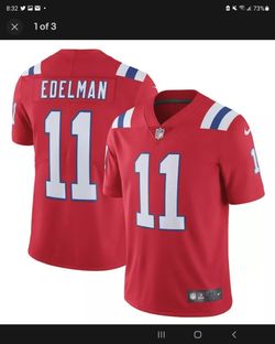 New England Patriots Julian Edelman #11 Nike Men's Red NFL Vapor Limited Jersey