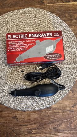 Electric Engraver Metal Wood Plastic Glass 120 Volts