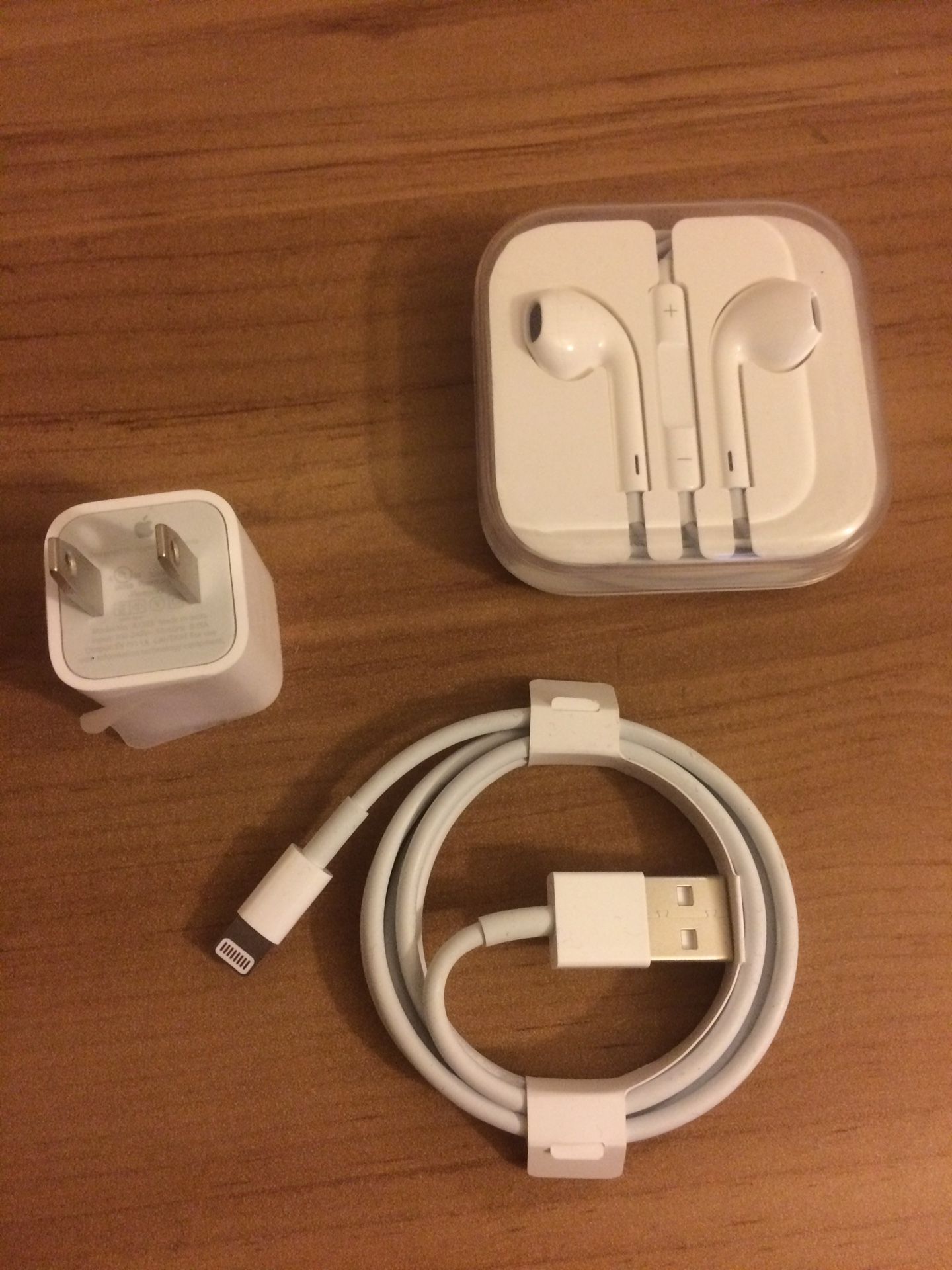 Original Apple EarPods Headphones, Usb Adapter And Power Cord Charger. Sold As A Lot Only $50 Firm