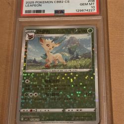 2025 POKEMON SIMPLIFIED CHINESE CBB2 C-GEM PACK VOL 2 #06 LEAFEON PSA 10