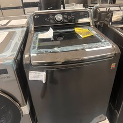 LG 5.5 cu. ft. SMART Top Load Washer in Matte Black with Impeller, Easy Unload and TurboWash3D Technology