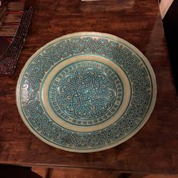 16 Inch Glass Glazed Bowl,  See Pics 