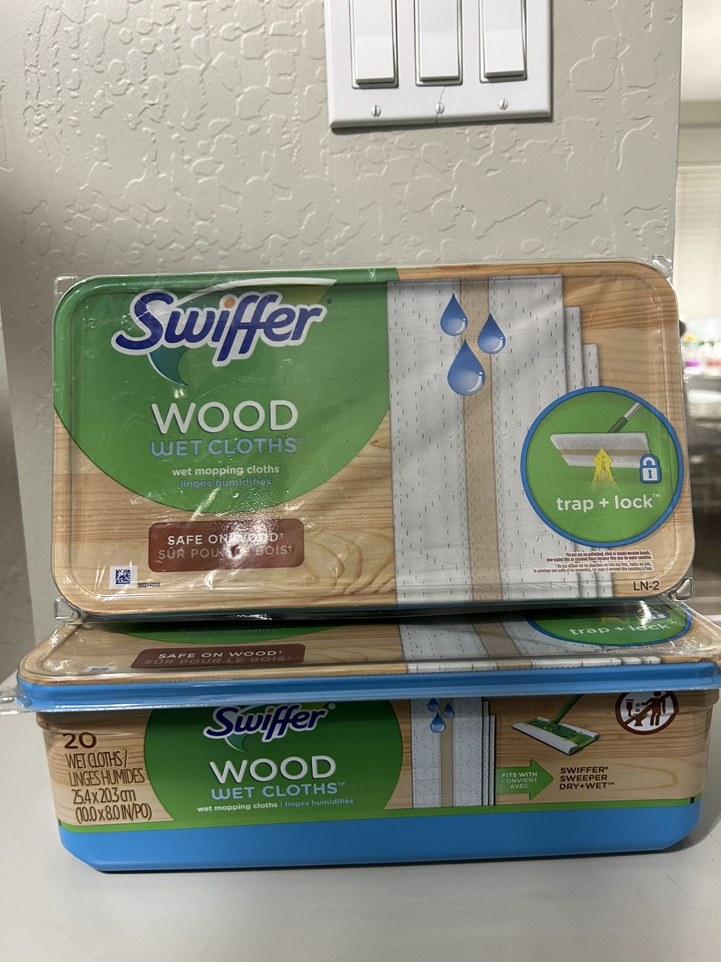 SWIFFER WOOD WET CLOTHS 2 FOR $14.00 