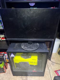Pc case and monitor