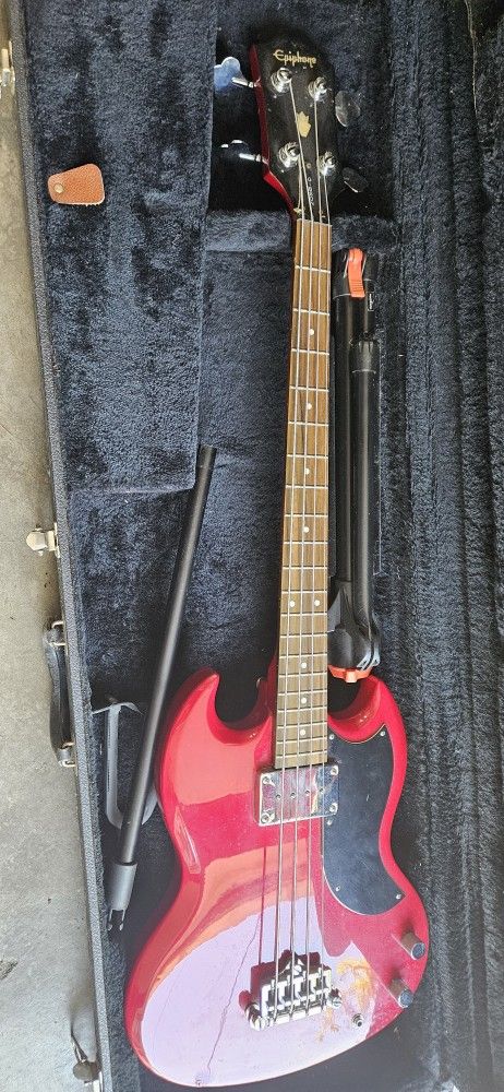 Bass with hardcase and stand Epiphone Ultimate