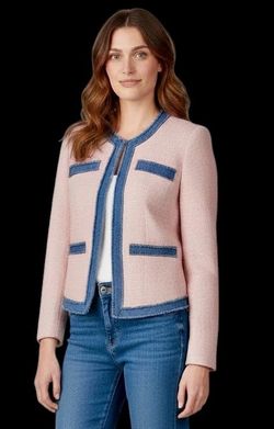 NWT Tommy Hilfiger Women's Collarless Open-Front Blazer – Size 12
