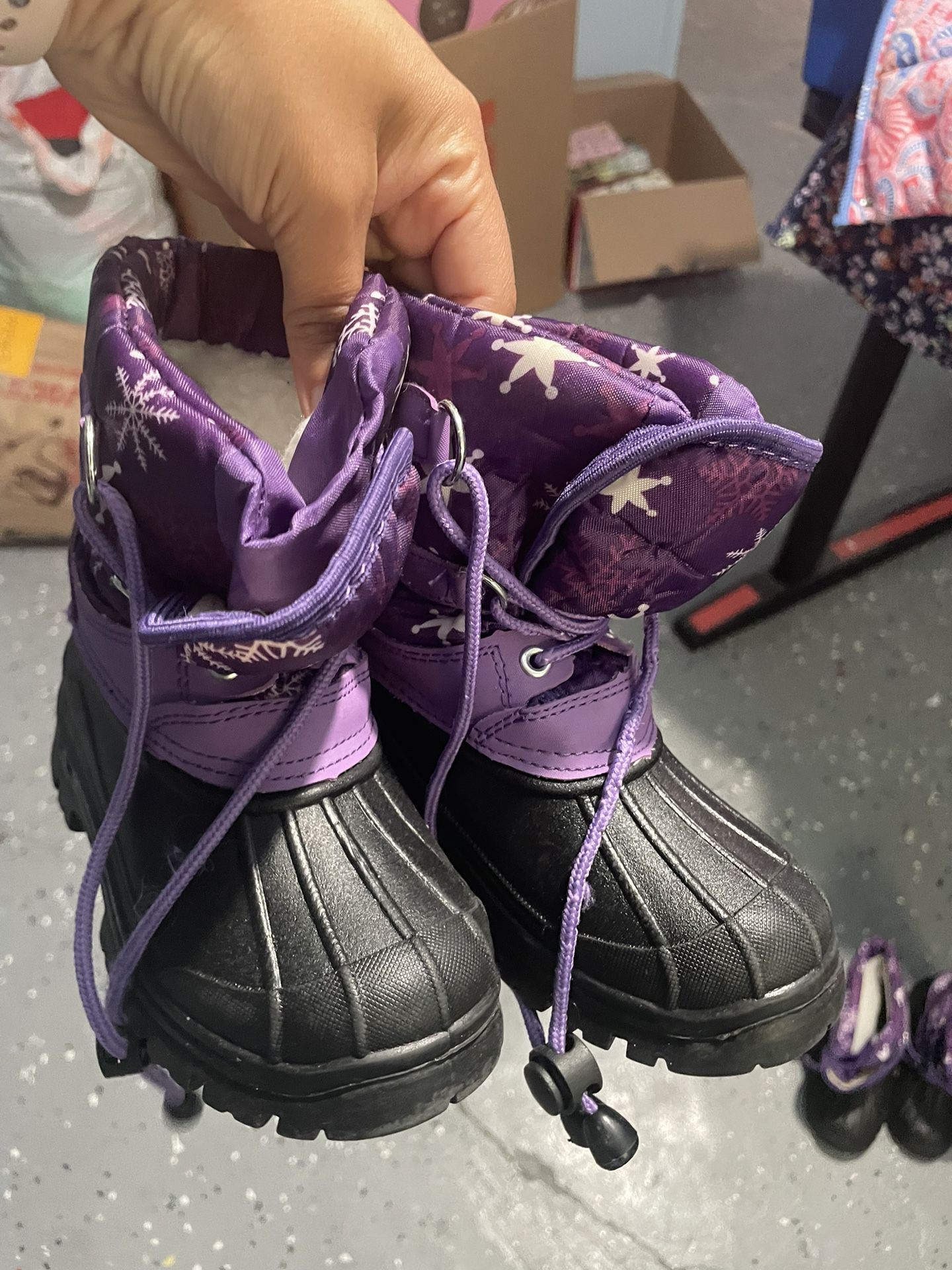 Purple Snow Boots Toddler size 9 