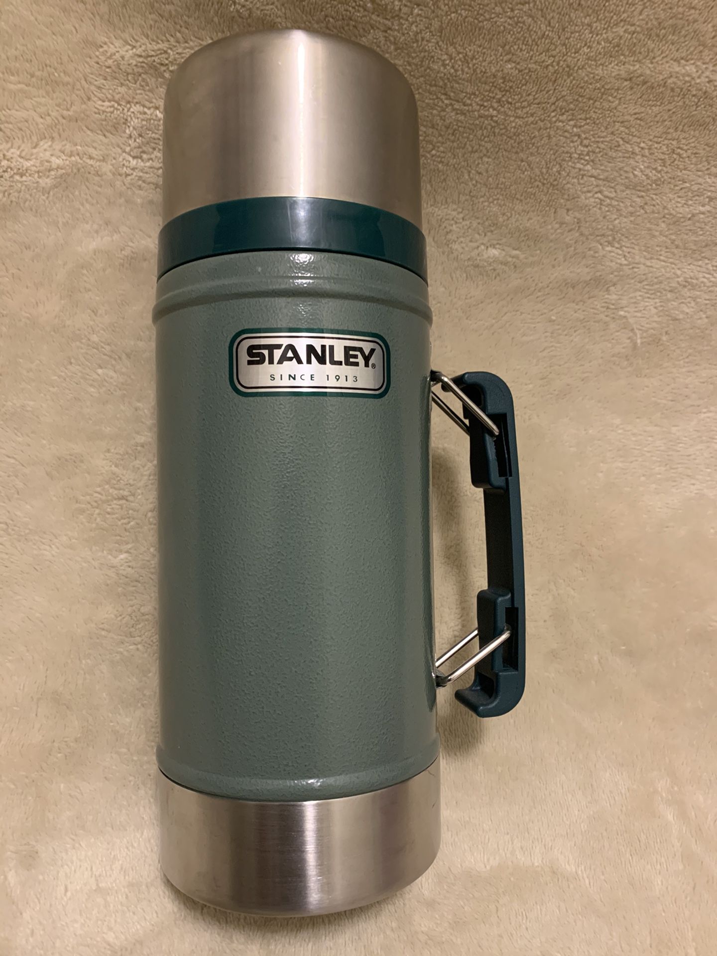Stanley Classic Stainless Thermos Vacuum Flask/Bottle 16oz Green Good Condition