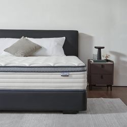 Queen 12" Hybrid Mattress – Medium Firm Pillow Top, Pocket Springs, Pressure Relief & Motion Isolation