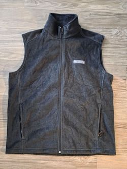 Columbia Men's Steens Mountain Fleece Vest Charcoal Heather Gray AM1535 Size M (Fits Roomy / L)