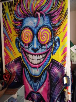 Huge black light tapestries