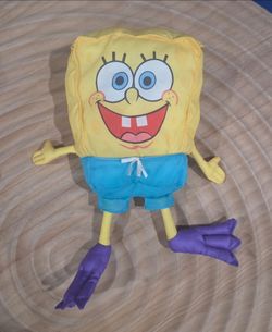 Vintage 2004 SpongeBob Squarepants Water Fun Baby Bath Plush Nylon Toy 10-inch long