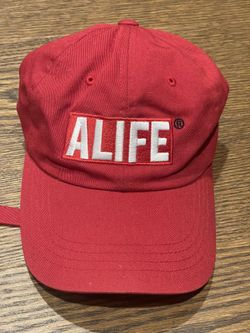 ALIFE Logo StrapBack vintage Red dad hat cap