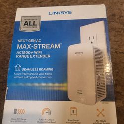Linksys Max-Stream AC1900+ Wi-Fi Range Extender  - New In Open Box 