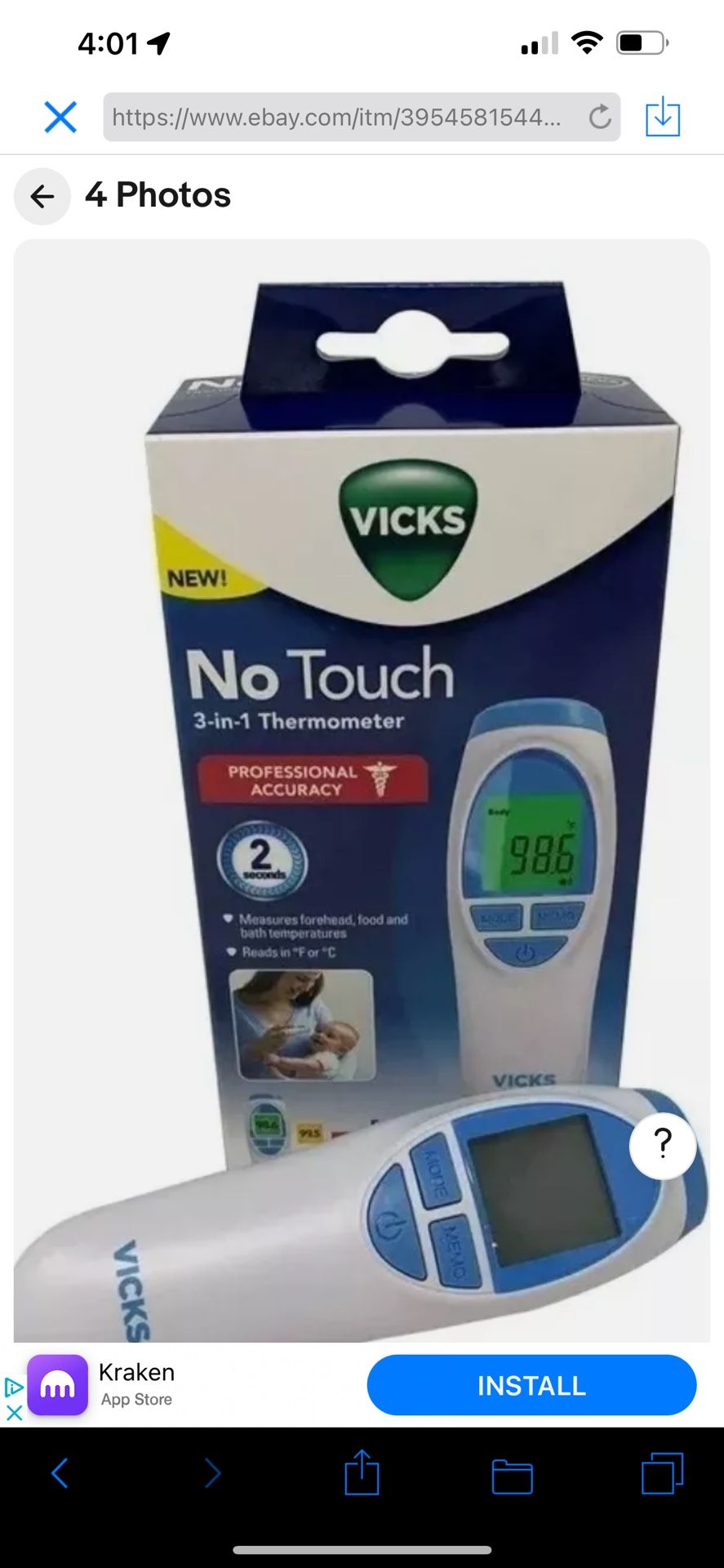No Touch 3 In One Thermometer 