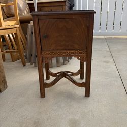 Vintage Walnut Nightstand / Side Cabinet