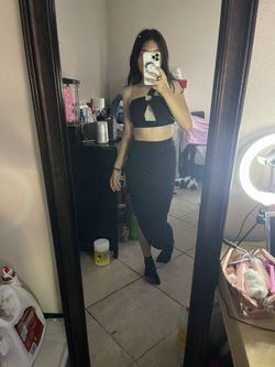 Black 2 Pc Dress Lavish couture Small New With Tags 