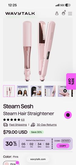 Steam steam sesh steam hair straightener